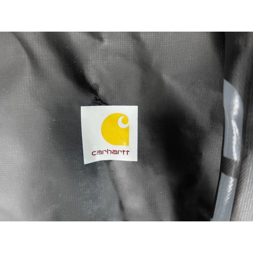 Carhartt Surrey Rain Coat Mens Medium Black Good Waterproof Heavy Duty 103508
